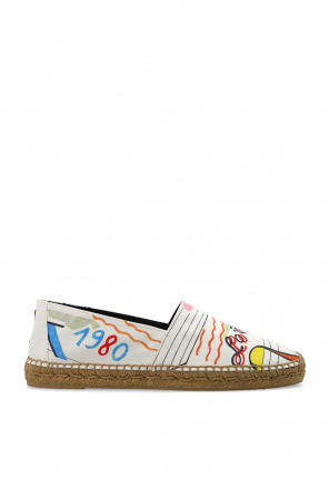 【関税＆送料込み】Saint Laurent Cotton Espadrilles Saint Laurent Cotton YSL Slip-On Espadrilles | Neiman Marcus